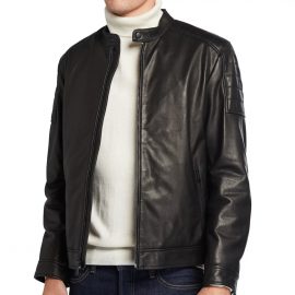 Black Nappa Leather Biker Jacket for Men – Davide